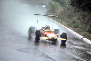 Graham Hill in the Lotus 49